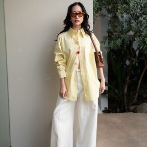 Yellow Button-Up Shirt